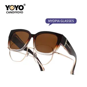 Original design, stylish and trendy polarized mirrored sunglasses that can be worn over prescription glasses. Ultra-large square design with UV400 protection against ultraviolet rays and sunlight. Perfect for daily commutes or travel.