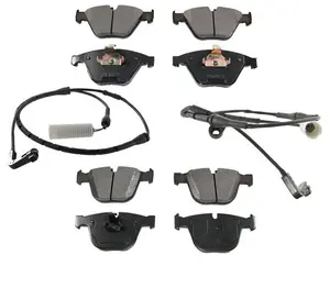 Front & Rear Brake Pads w Wear Sensors For BMW 745i 745Li 760i 760Li 2002-2005
