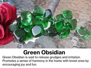 Green Obsidian Loose Tumbled Gemstones-Natural