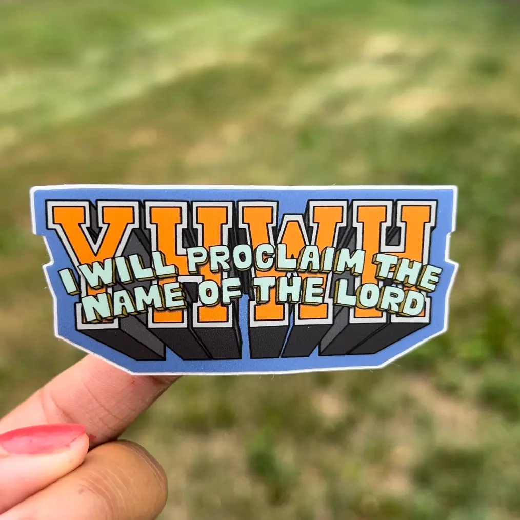 YHWH  Sticker - For Water Bottles, Laptops, Smartphone Cases, DIY