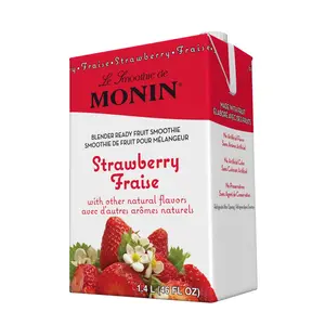Monin Strawberry Fruit Smoothie Mix 46 fl. oz. Fruity Beverage