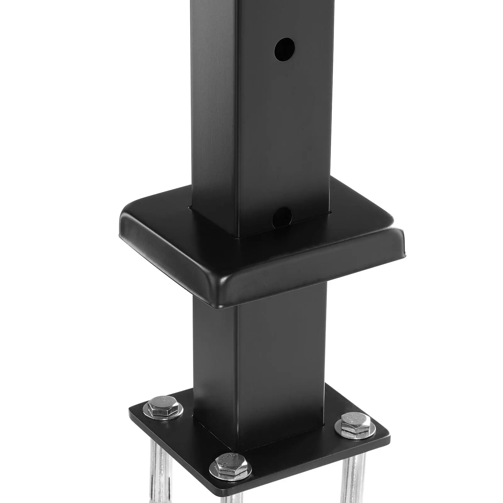 Tuspuzz Stainless Steel Cable Railing Post Kit, 36x0.98x1.97in Brushed Black Metal Post, Pre-Drilled Pickets with Mounting Bracket & Lag Screws for Outdoor Deck, Stair, Porch, 36 X 0.98 X 1.97 Inches