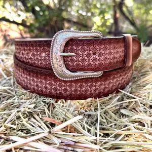 Leather Belt for Men Western Belts with Removable Buckle 1.5” width Genuine Leather Belts Cintos de piel