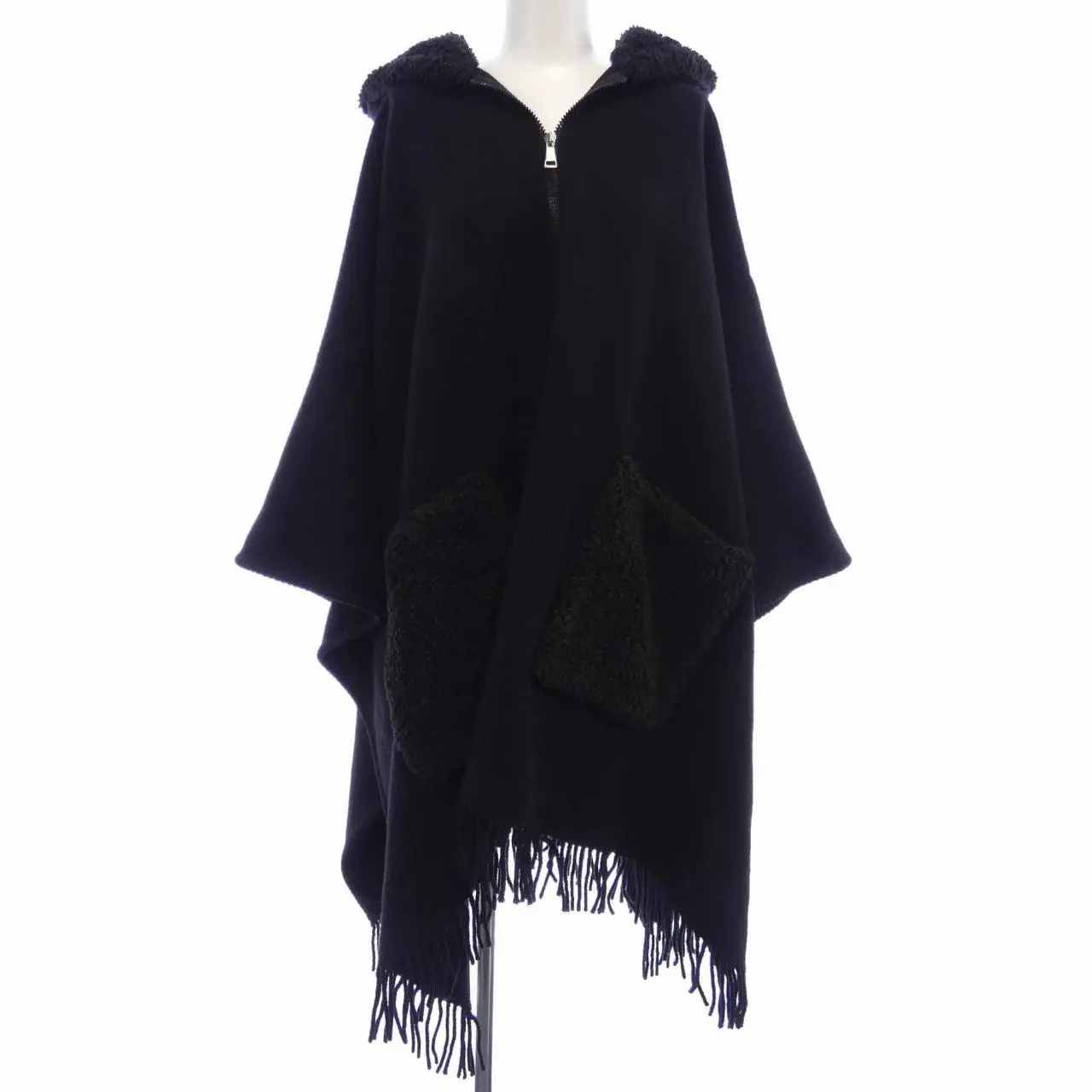 Pre-owned MONCLER Others Small Leather Goods Wool Blend Cape