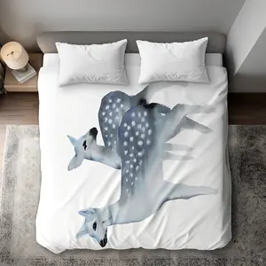 360 Stand Blue Fawns Classic Blue King Size Duvet Cover, Premium Microfiber Face, Soft Fabric, Hidden Zip, Bedroom Bedding for King Size Home Bed, House Decor for Tranquility - Textiles & Soft Furnishings Linens, Premium Fabric