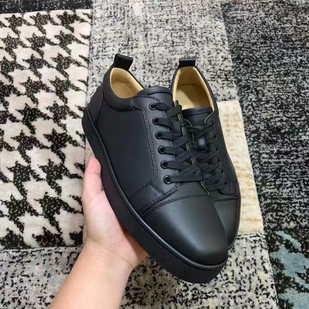Smooth black leather