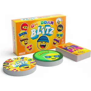 Cheddar Blitz: Exciting New Card Game for Kids, Teens, and Families- Super Fun for Family Game Night, Birthday, Christmas, Easter Basket, Classroom Game Cards and Great Fun Emoji's