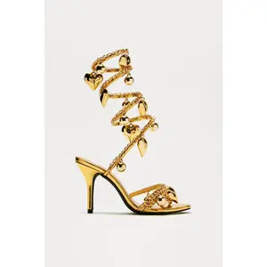 Lost Love Wrap Up Heels - Gold