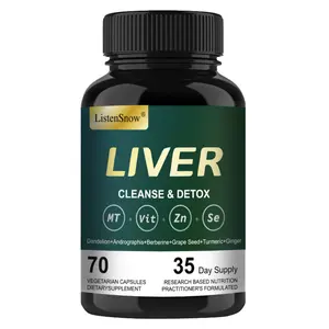 【Daily Support】Listen Snow Liver Cleanse & Detox Supports 11 Ingredient Blend Milk Thistle, Dandelion, Turmeric, Ginger Extract, Beet, Zinc, Vitamin E, Selenium, Grape Seed. Healthcare Supplement