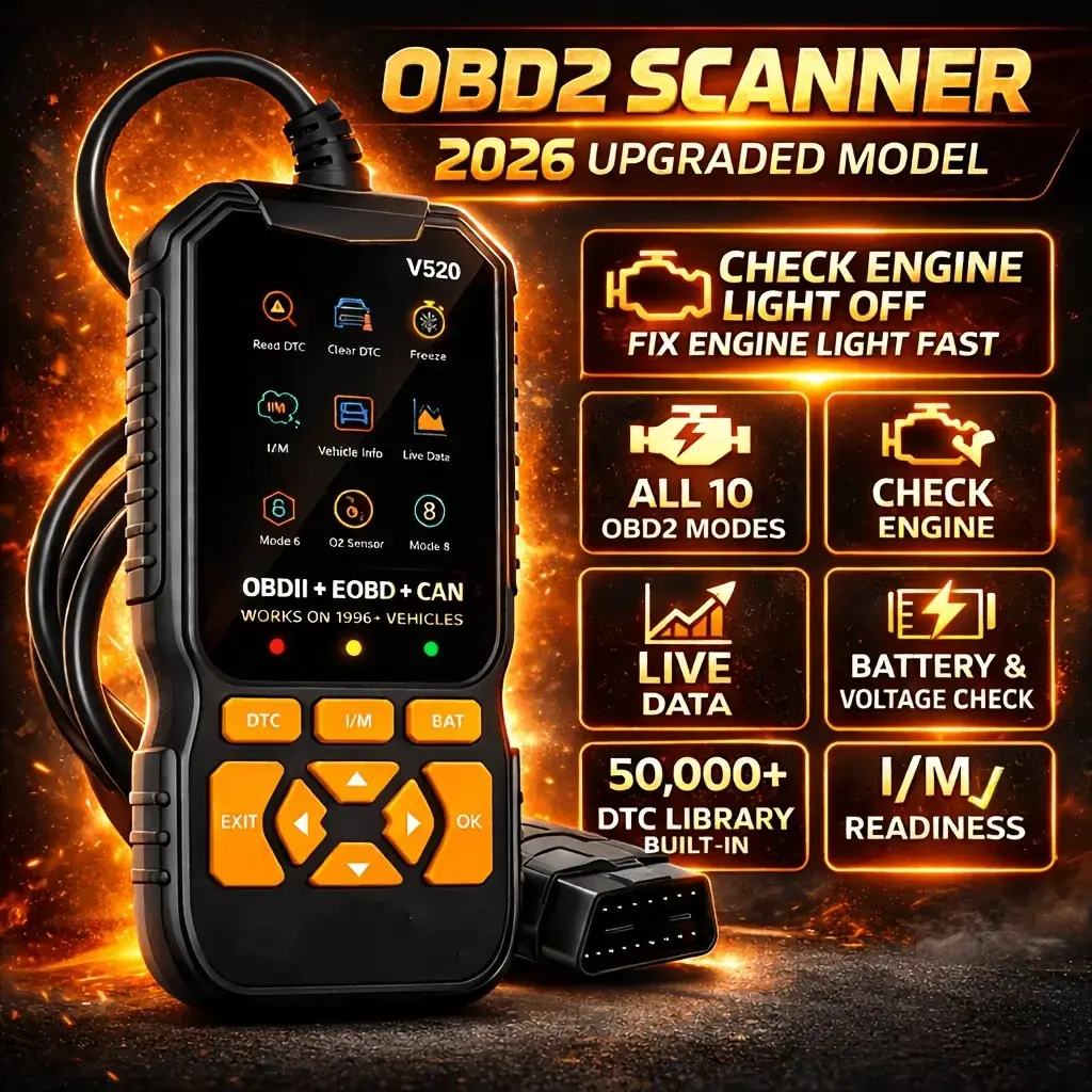 V520 Multilingual Car Obd2 Scanner Diagnostic Tool, Real-Time Data Obd2 Fault Detection, Automotive Diagnostic Instrument, Vehicle Diagnostic Tool