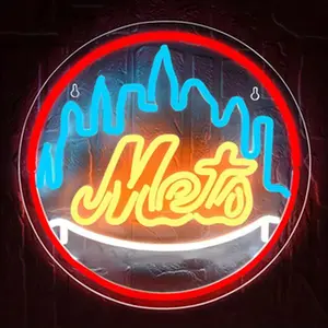 Baseball Neon Sign for Wall Decor Baseball LED Light Up Sign Baseball Wall Decor Sports Neon Lights for Club Bedroom Man Cave Bar Sports Gifts for Men Teen Boys Fans