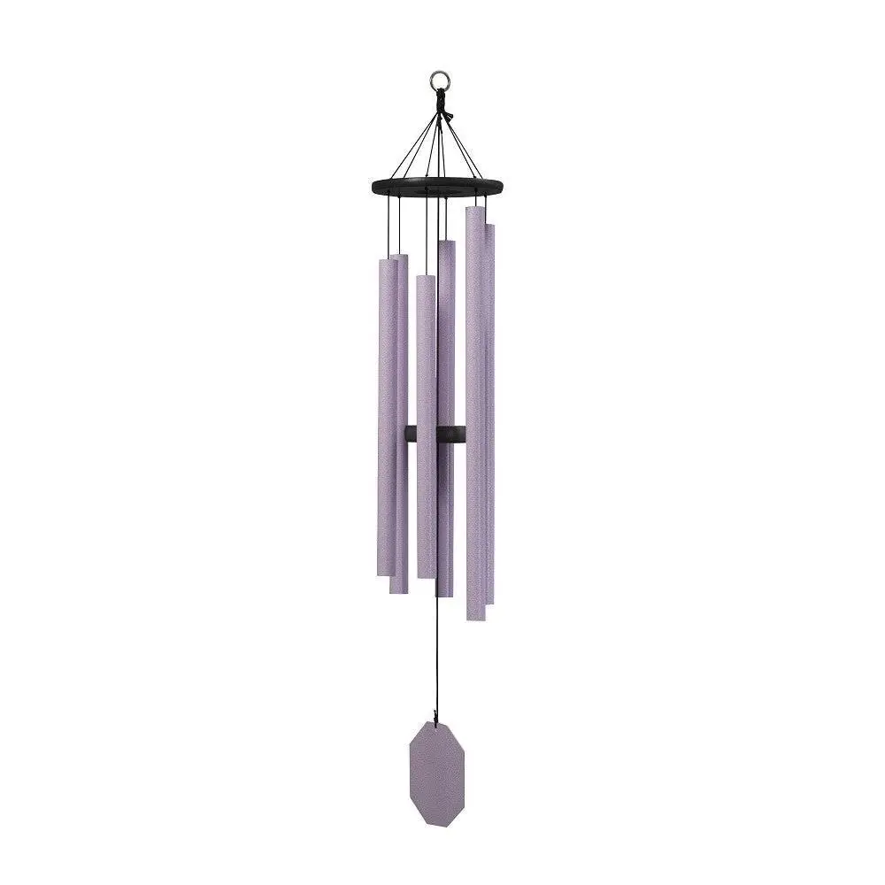 CANTERBURY BELLS WIND CHIME ~ Amethyst 49 inch Amish Handmade in USA