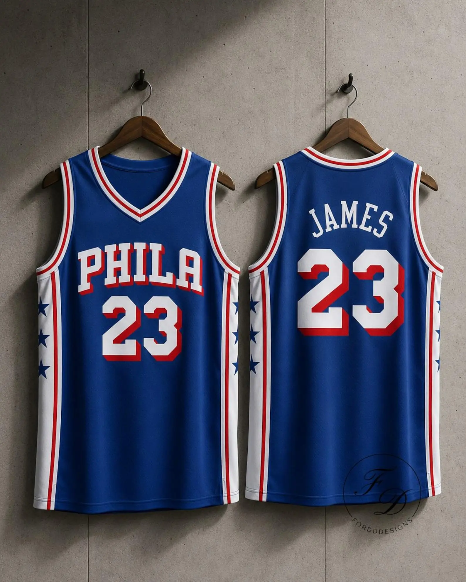Custom Basketball Jersey, Blue Red White Sports Shirt, Personalized Name & Number Top, Basketball Fan Gift
