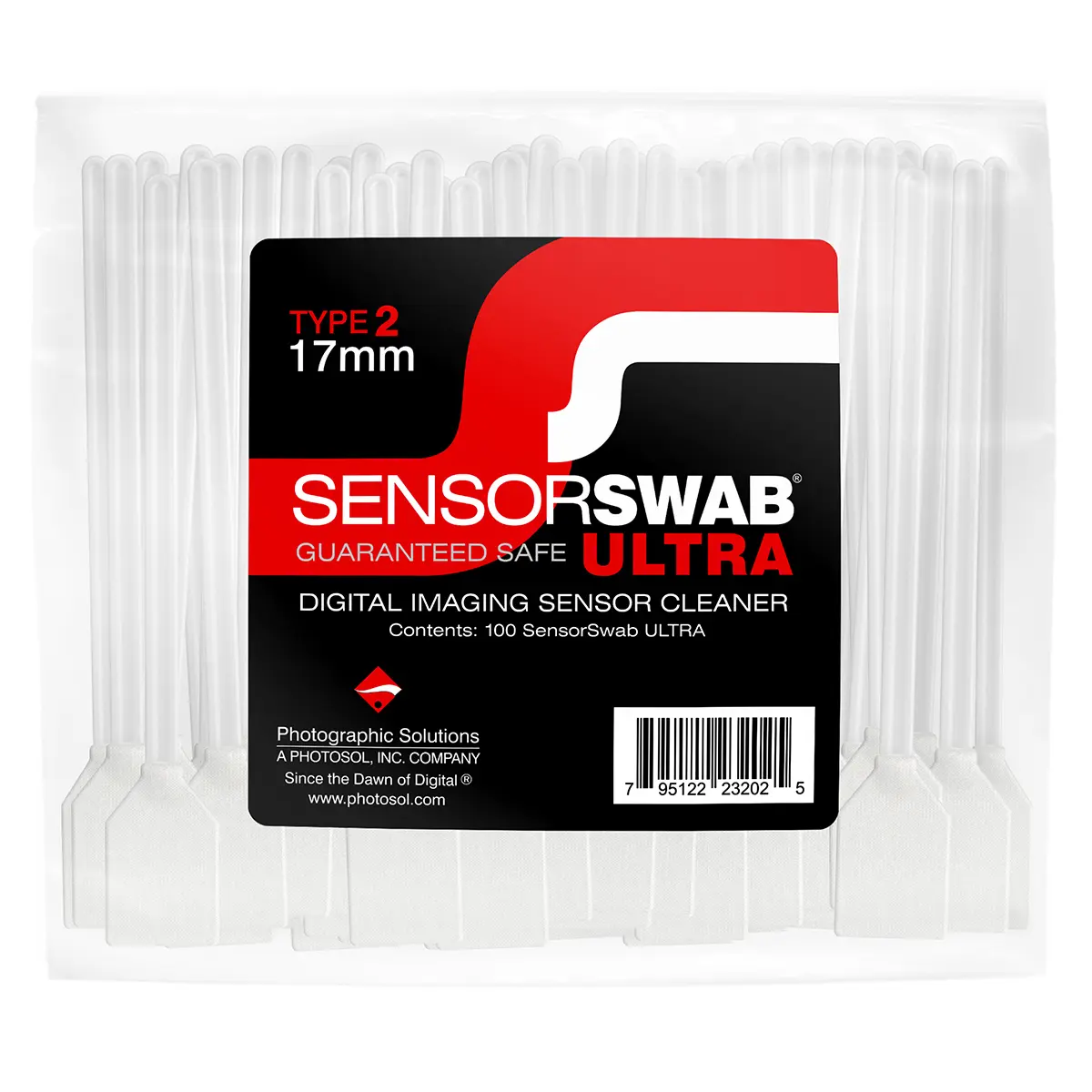 Photographic Solutions Swab ULTRA Cleaning Tool (Type 2) for DX or APS-C Sensor, Bag of 100