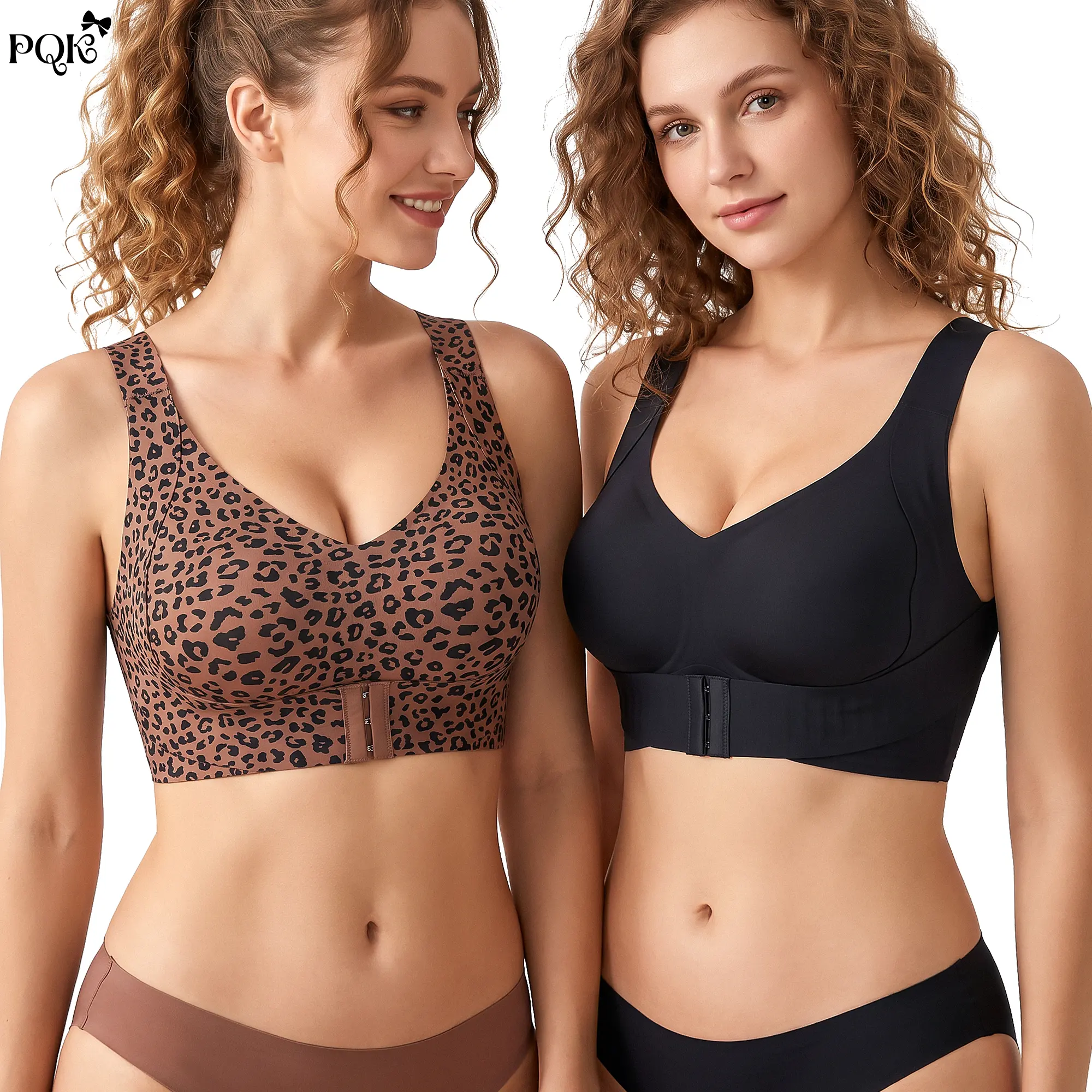 PQK Posture Bra,women's wireless Bra,Soft Breathable Non-removable Moulded Cups,Yoga Fitness Sportswear for Gym & Daily Training Breathable Comfy Bra push up bra bras for women minimizer bra jelly bra