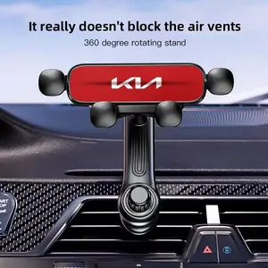 Car Mobile Phone Bracket Car Air Outlet Gravity Navigation Bracket Universal Mobile Phone Bracket For KIA Carnival Niro EV9 K8 Forte Cerato Sportage Ray EV Telluride Seltos Cadenza RIO EV6 Stinger Ceed Picanto Sorento Borrego K5 K9 Syros Optima Sonet EV3