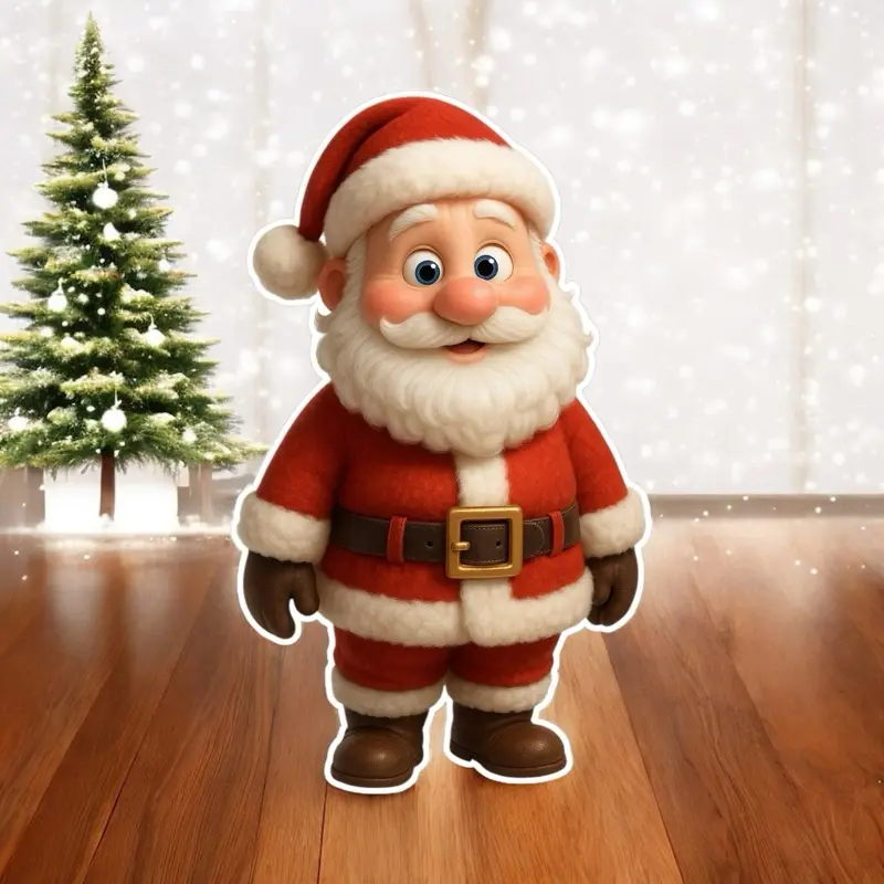 Santa Claus Cutout Party Prop Christmas Party Decorations Centerpieces Festive Holiday Event Supplies