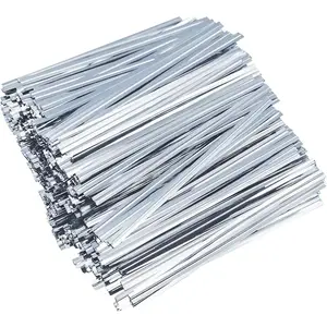 500 Pcs Metallic Twist Ties 5" Sliver Twist Ties for Bags Foil Twist Ties Bread Ties Plastic Cable Ties Candy Ties Twist Tie Bag Ties for Bread Bags Gift Bags Wrapping Cello Bags Treat Bags