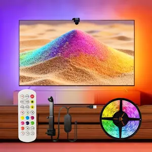 RGB LED Strip Light Tape with Sensor, Ar Color Control, USB Powered, Ambient Dimmable Led, Ideal for Home Theater, Gaming Room, TV Displays, RGB Ambient Lighting