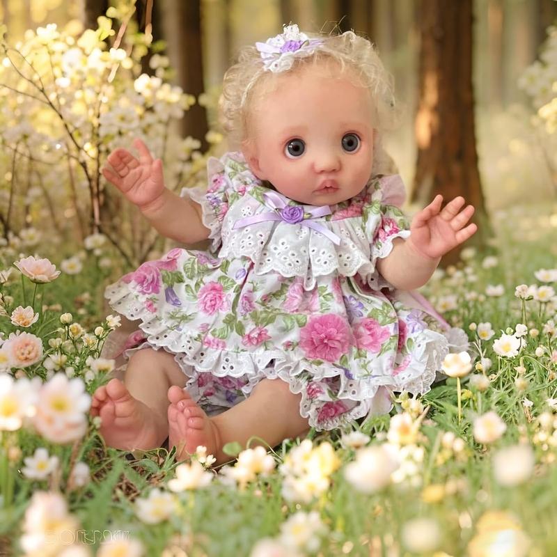 16Inch Lifelike Reborn Baby Doll Elf Full Body Peeka Realistic Newborn Baby Dolls Soft Vinyl Reborn Babies That Look Real with Veins Toy Gift for Kids Age 3+