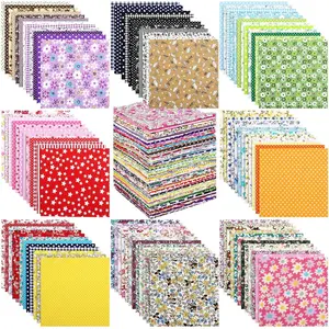 1500 Pcs 4 x 4 Inches Cotton Squares - Floral Patterns Quilting Patchwork Fat Flower Sewing Craft Bundle