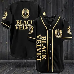 Black Velvet Canadian Whisky Vintage Look Baseball Jersey Classic