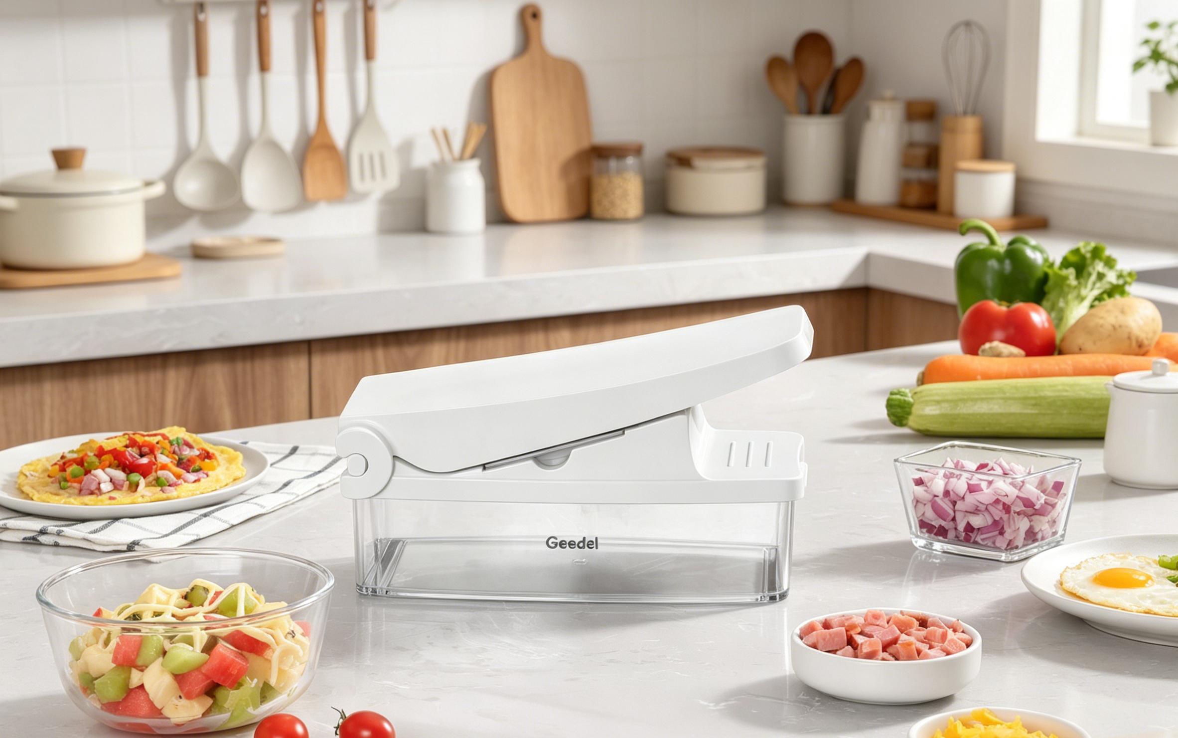 Geedel Vegetable Chopper with Multiple Blades for Slicing Dicing and Grating Perfect for Kitchen Use