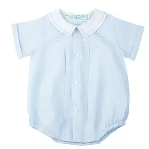Baby Boys Button Front One-Piece Creeper