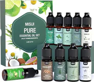 Essential Oils Set 10 Scents-Diffuser Oils Scents for Home,Essential Oils Scents for Diffusers,Skin, Aromatherapy,Candle&Soap Fragrance Plants Perfume Freshener