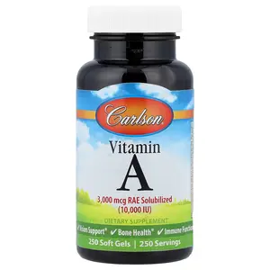 Carlson Vitamin A, 3,000 mcg RAE (10,000 IU), 250 Soft Gels