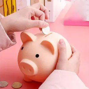 Cute Piggy Bank, 1 Count Mini Coins Money Saving Box, Home Decor Ornament for Dormitory School Office, Cash Coin Jar, Piggybank