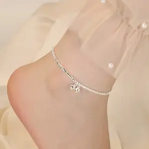 Bell anklet for women, new trendy light luxury niche ins high-end anklet, personalized palace bell foot ring