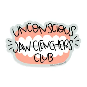 UNCONSCIOUS JAW CLENCHERS CLUB ILLUSTRATED VINYL STICKER
