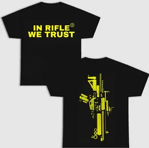 2 Sides In Rifle We Trust T-Shirt, S to 4XL, Black Version T-Shirt, Menswear