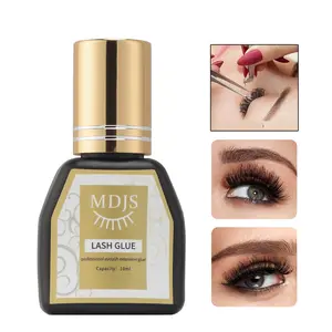 1pc Professional Eyelash Extension Glue 10ml / 1 Second Drying Time / 7 Weeks Of Maximum Adhesion / Black Adhesive Latex Free For Semi-Permanent Extensions / Professional Eyelash Supplies (For Professionals And Salons Only, Personal Use Prohibited)