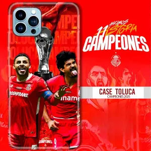 (iPhone 16 Promax) DEPORTIVO TOLUCA FC Campeones 2025 Phone Case for For iphone 16 Promax, 15, 14, 13, 12, 11, XS MAX, Football Lovers Phone case, Gift for him, Gift For Fan