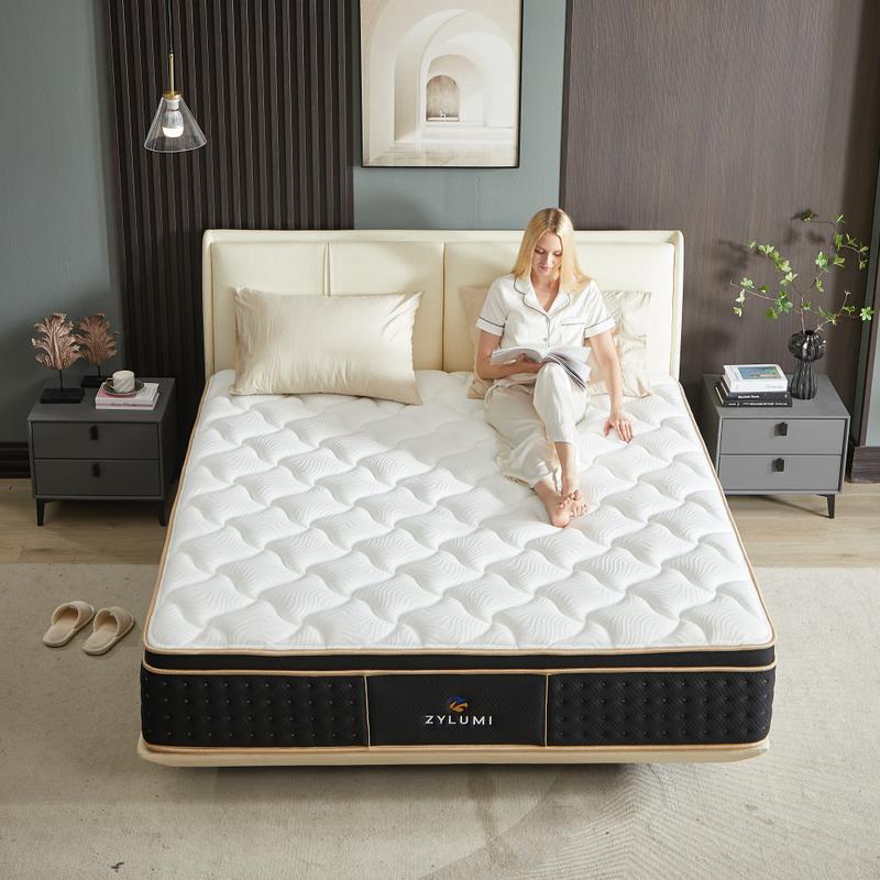 Clearance Sale | Final Stock | Hybrid Mattress 2.0 10–14 Inch Mattress in a Box, Memory Foam & Individual Pocket Springs, Motion Isolation, Pressure Relief, Queen Bed Mattress
