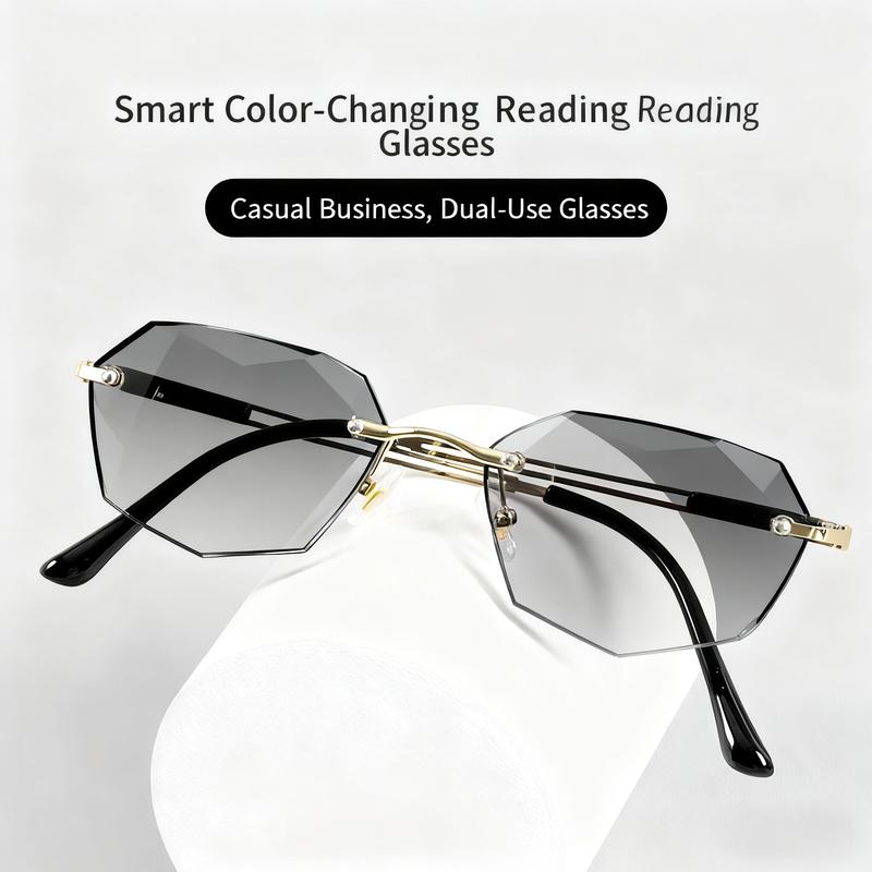 Presbyopia Glasses with Smart Auto-Zoom Feature Anti-Blue Light Protection for Computer TV Reading Comfortable Wear Soft Silicone Pads Polyresin