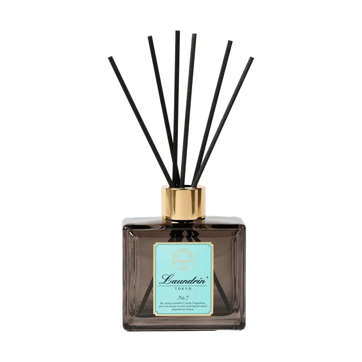 LAUNDRIN' Japanese Reed Diffuser - No.7 Botanical Extract Scent, Blush Blue Aroma Diffuser for Home, 80ml Bottle with Room Scents & Diffusers for Home