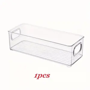 Desktop Storage Box, Long Narrow Rectangular Transparent Organizer, Large Capacity, Ideal for Small Items/school Dorms