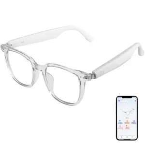 AI Interpretation Smart Glasses with Bluetooth 5.4, UV400 Photochromic Lenses, Open-Ear Audio, Hands-Free Calling, Mic, 4-6 Hours Playtime, Magnetic Charging, Wearable Aesthetic for Android & iOS