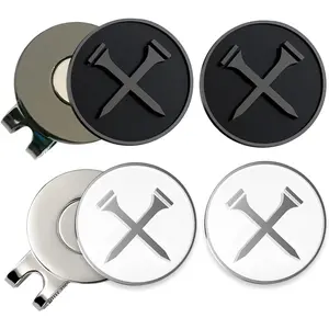 Personalized Logo Enamel Golf Ball Markers with Strong Magnetic Hat Clips A Premium Golf Gift for Golfers
