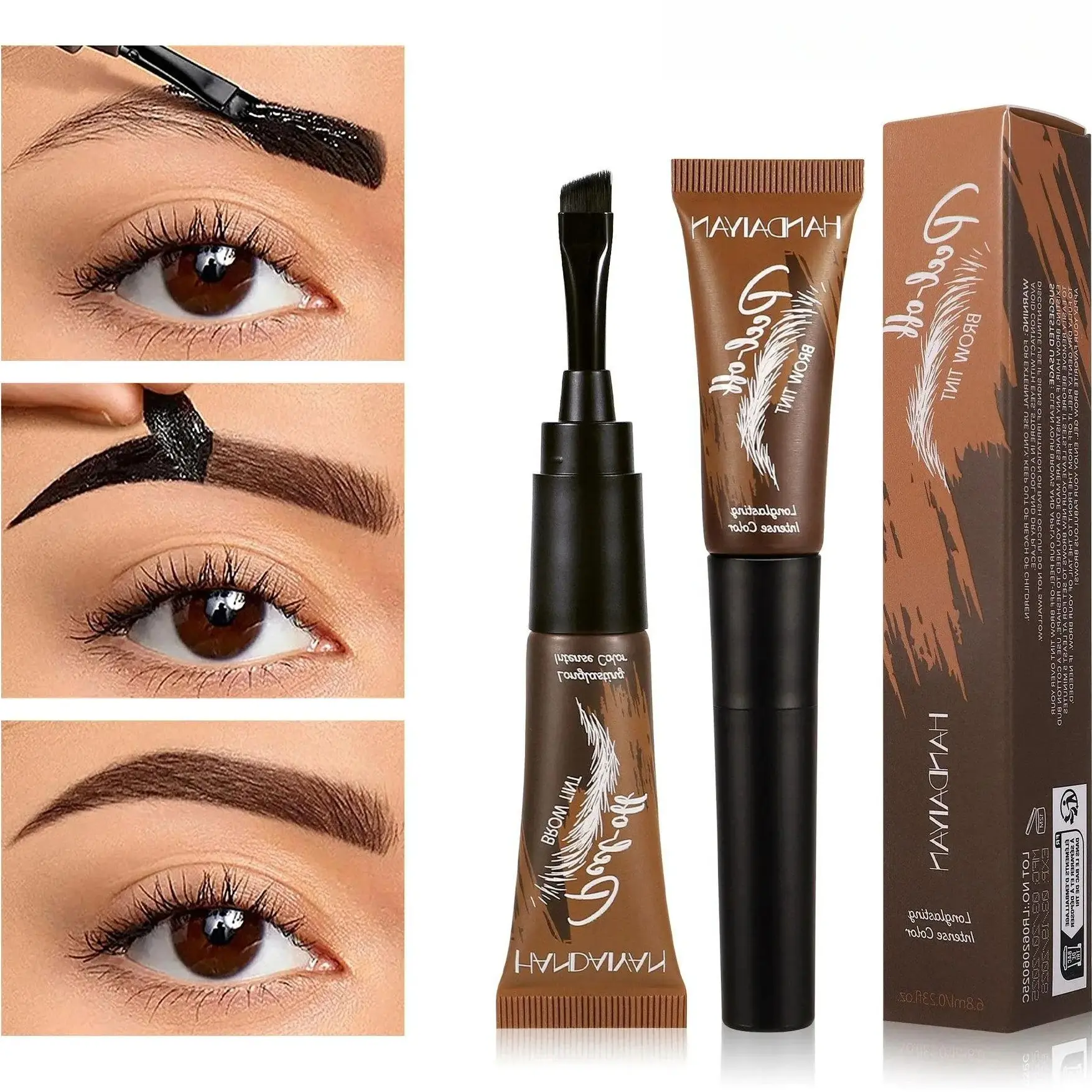 Tear-Off Brow Tint – Waterproof, Non-Fading, Long-Lasting Pigment for Precise Brow Definition & Effortless Wild Brow Looks - Easy-to-Use Makeup Tool for Women, Cosmetics, Eyebrow products