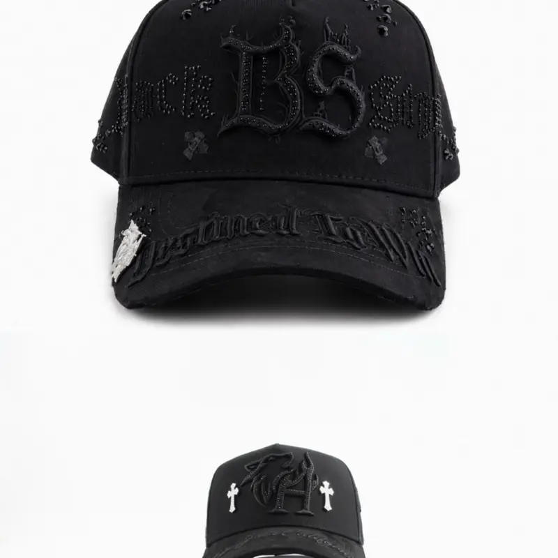 MaxHats Casual Fashion 3-Pack Hat Bundle - Total Black, San Jose Style, La Compañia Design (1 Price for All)