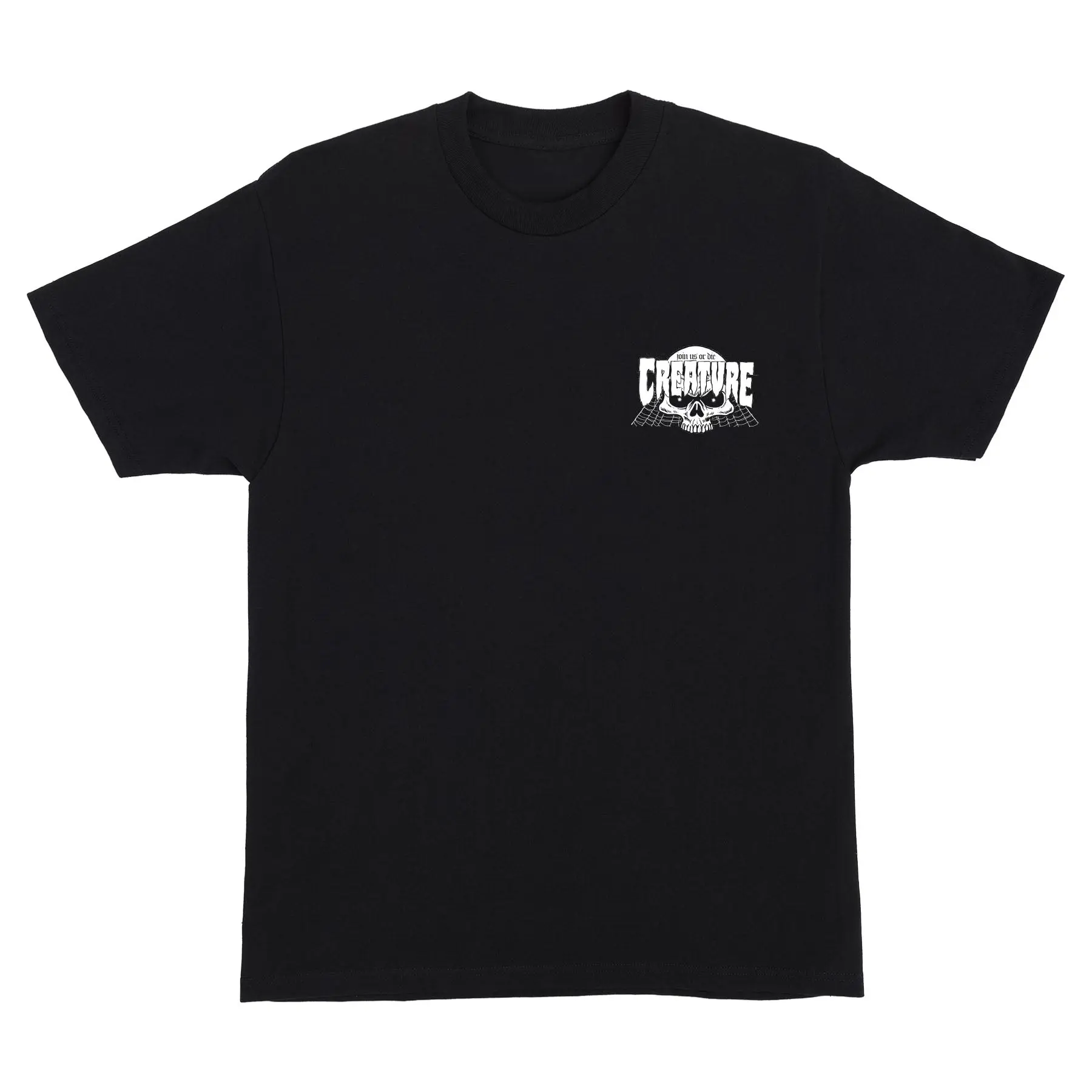 Ransom Men's Graphic T-Shirt, Soft 100% Cotton Short-Sleeve Skate Apparel with Round Neck and Large Back Print, Casual, Creature Skateboards, Regular Fit, Crew Neck, Shortsleeve, Fabric