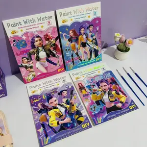 New Witchcraft Girl Group Member Cartoon Movie Coloring Book, High-Quality Illustrations, Perfect for Elementary School Students, Watercolor Paint Book