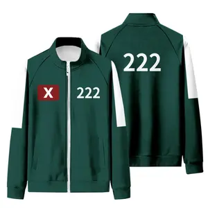 New short-sleeved T-shirt jacket deep green contestant sportswear pants costume cosplay hoodie children's adult sportsw