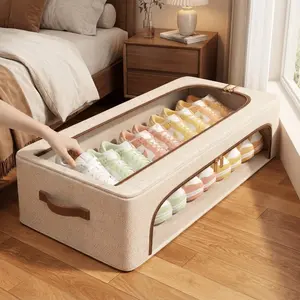 Transparent foldable shoe boxes, shoe storage bags, upgraded shoe boxes, easily create a tidy cloakroom, sturdy and load-bearing without deformation, portable storage boxes for renters