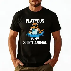 Humorous Lickalotopus Represents My Spirit Animal - Comical Platypus T-Shirt