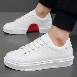 New 2026 Men's Board Shoes Casual Shoes Fashion Trend Korean Style High-Top White Sneakers Men